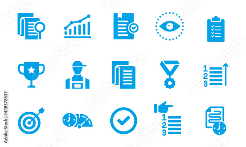  Performance Management Icon Set vector design 