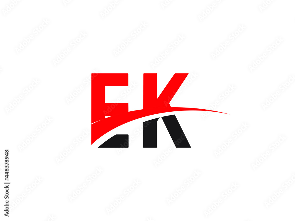 EK Letter Initial Logo Design Template EK Letter Initial Logo Design Template