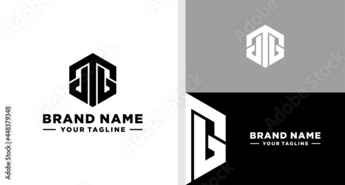 TB HEXAGON LOGO BOLD CONSTRUTION EDITABLE photo