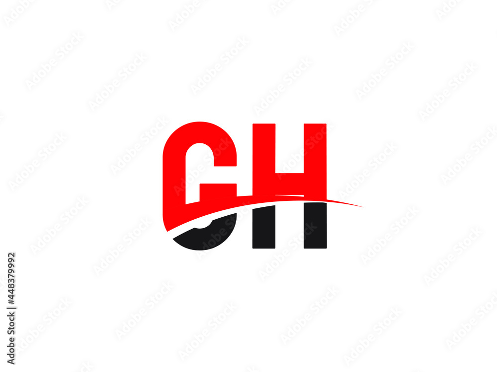 Obraz premium GH Letter Initial Logo Design Template