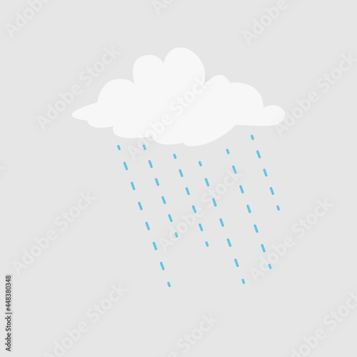 Illustration d'un nuage et pluie