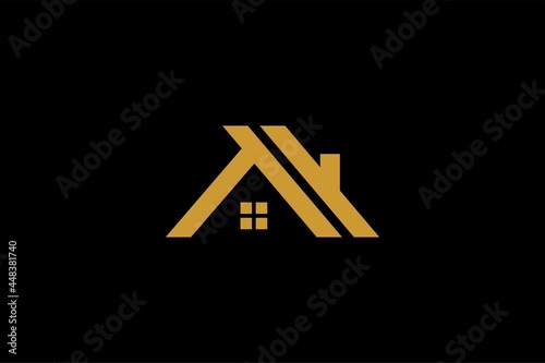 Real estate logo design. Home illustration symbol. 