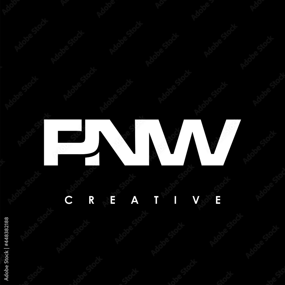Obraz premium PNW Letter Initial Logo Design Template Vector Illustration