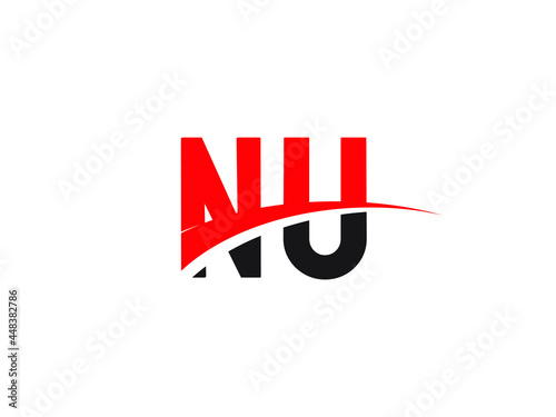 NU Letter Initial Logo Design Template