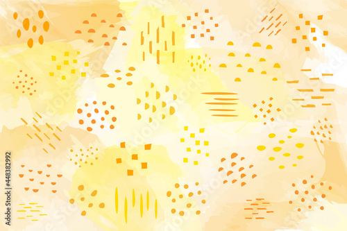 オレンジ色の抽象的なイラスト素材	