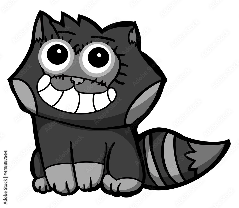 Smiling Cheshire Cat Isolated on White Smiling Cheshire Cat Isolated on White