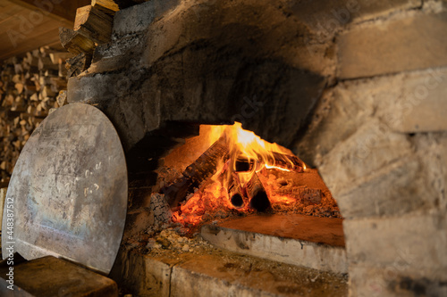 山のカフェの石窯