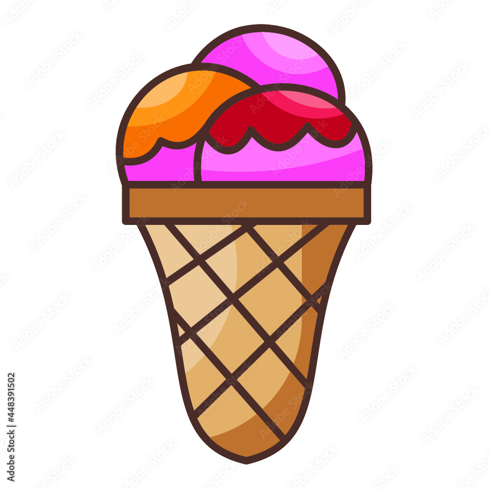 various topping ice cream cone various topping ice cream cone