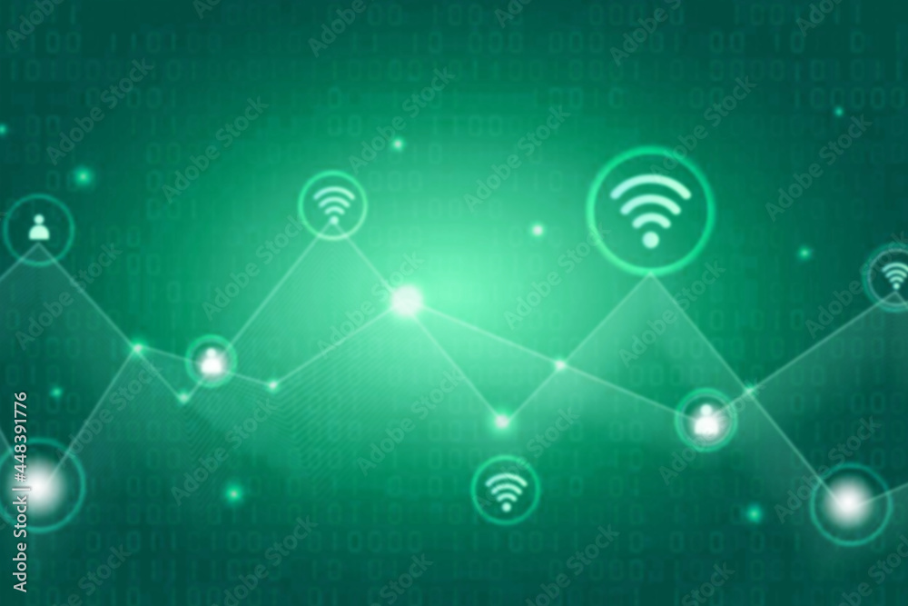 2d illustration wifi futuristic technology back ground 2d illustration wifi futuristic technology back ground