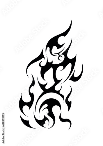 torch fuel fire burn flame abstract underskin symbol tattoo sticker