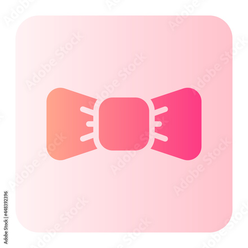 bow tie flat gradient icon