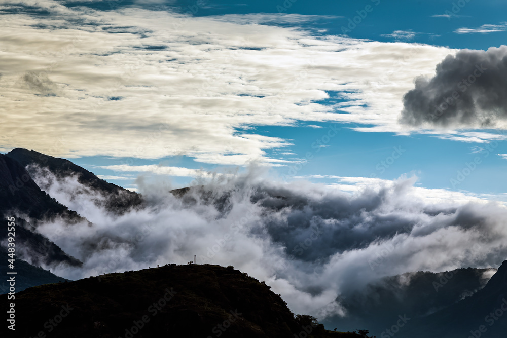 Wonderful view of the clouds from Alsoda mountains in Abha city southern Part of Saudi Arabia.