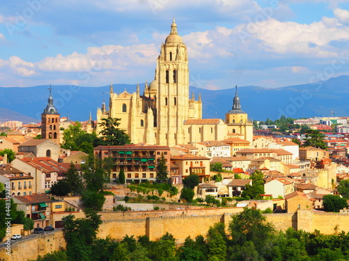 Segovia cathedral seen from the Alcazar