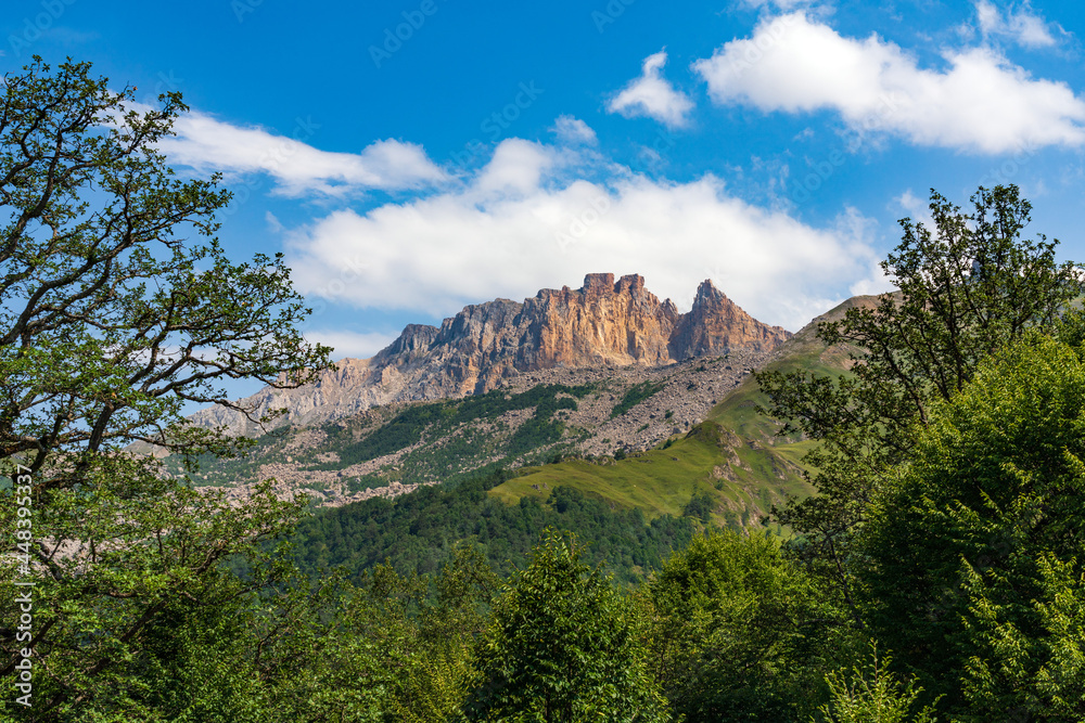 View of the Kapaz mountain range