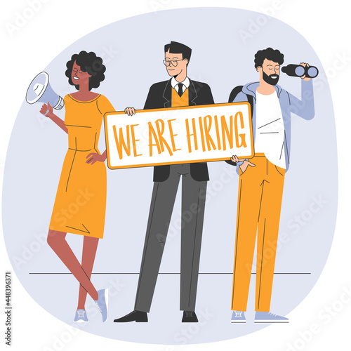 We are hiring illustration concept