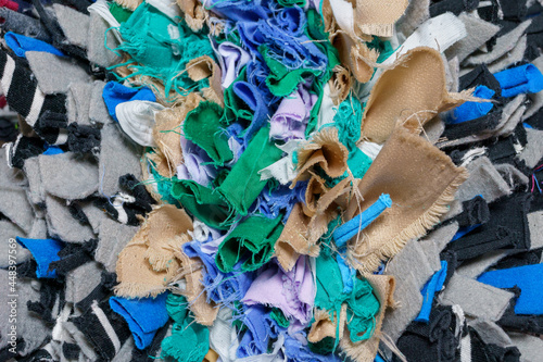 foot scraper made from recycled fabric scraps