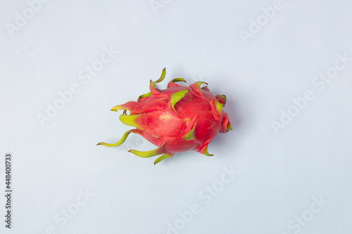 fresh dragon fruit on a blue background