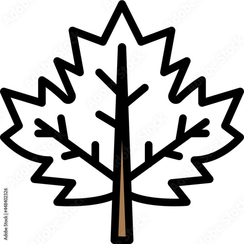 maple leaf one color icon