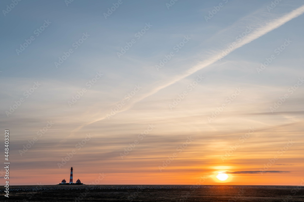 Westerhever in Nordfriesland in the German state of Schleswig-Holstein Westerhever in Nordfriesland in the German state of Schleswig-Holstein