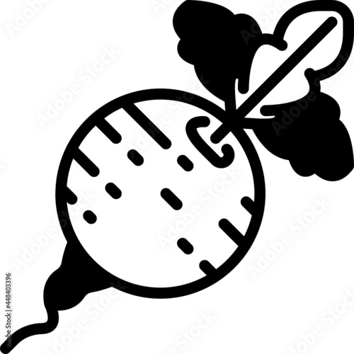 beetroot solid line icon