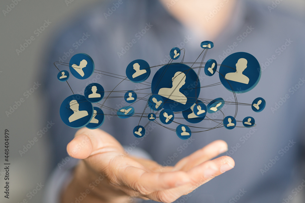 group - conference Digital Network and data concept group - conference Digital Network and data concept