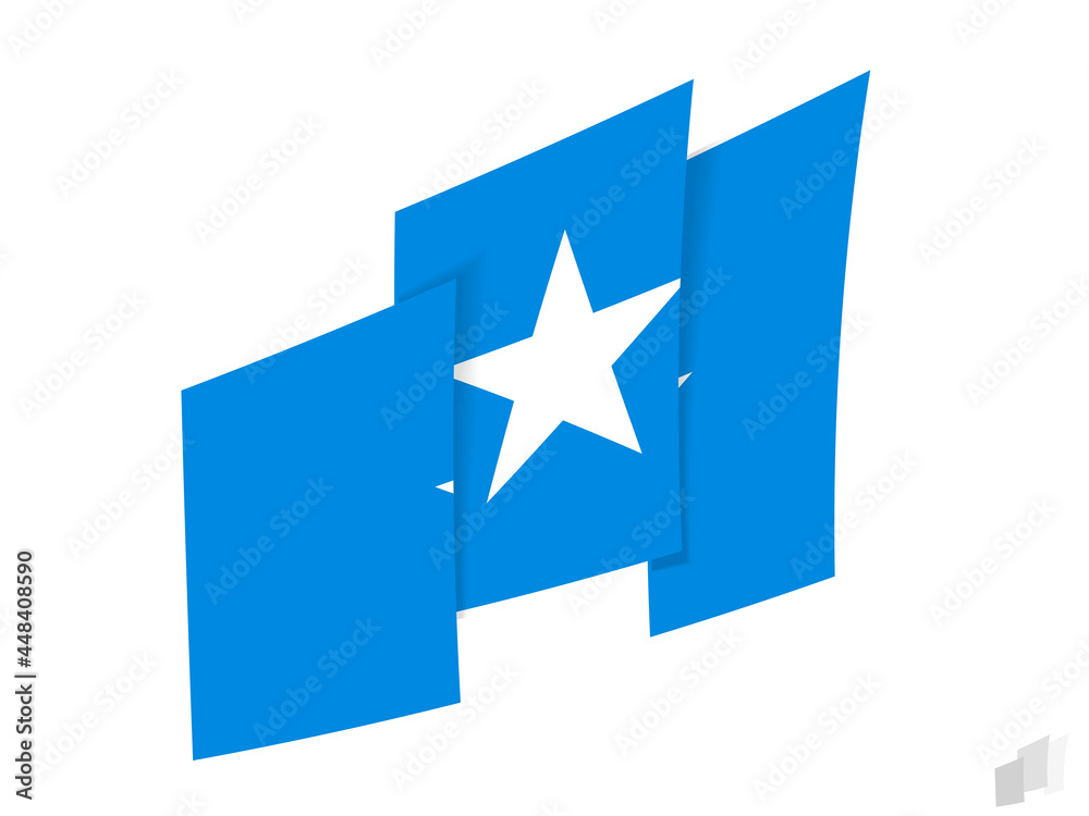Somalia flag in an abstract ripped design. Modern design of the Somalia flag. Somalia flag in an abstract ripped design. Modern design of the Somalia flag.