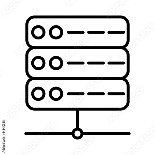 Server Vector Line Icon Design