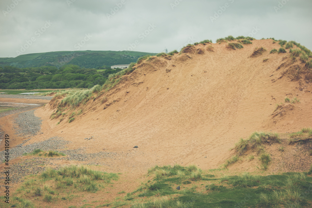 A large sand dune at the Sandscale Haws national nature reserve