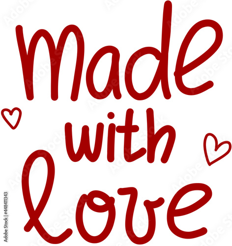 Text word needlework handmade vector