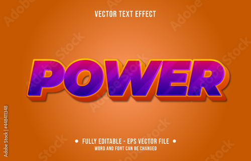 editable text effect gradient color style power