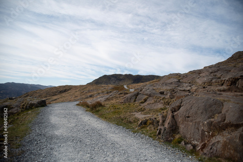 Landscape view in Snowdonia national park on miners trail