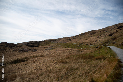 Landscape view in Snowdonia national park showing vast terrain