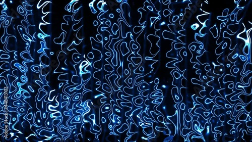 Abstract blue-white waves. Cyclic video