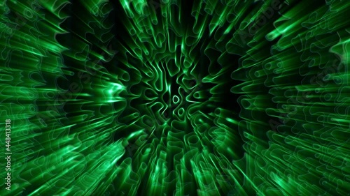 Abstract green waves. Cyclic video