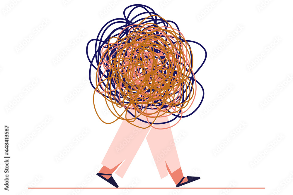 Angry Good Concept illustration on mental health. Feelings, emotions, anger ...