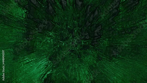 Abstract green mirror biomass. Cyclic video