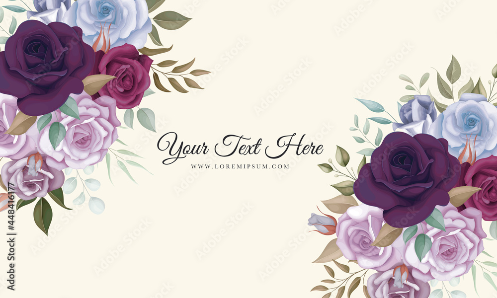 Elegant floral background with beautiful flowers decoration Elegant floral background with beautiful flowers decoration