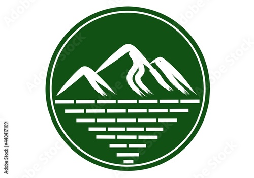 logo lanskap gunung photo