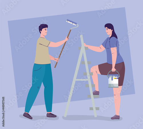 people paint and remodel