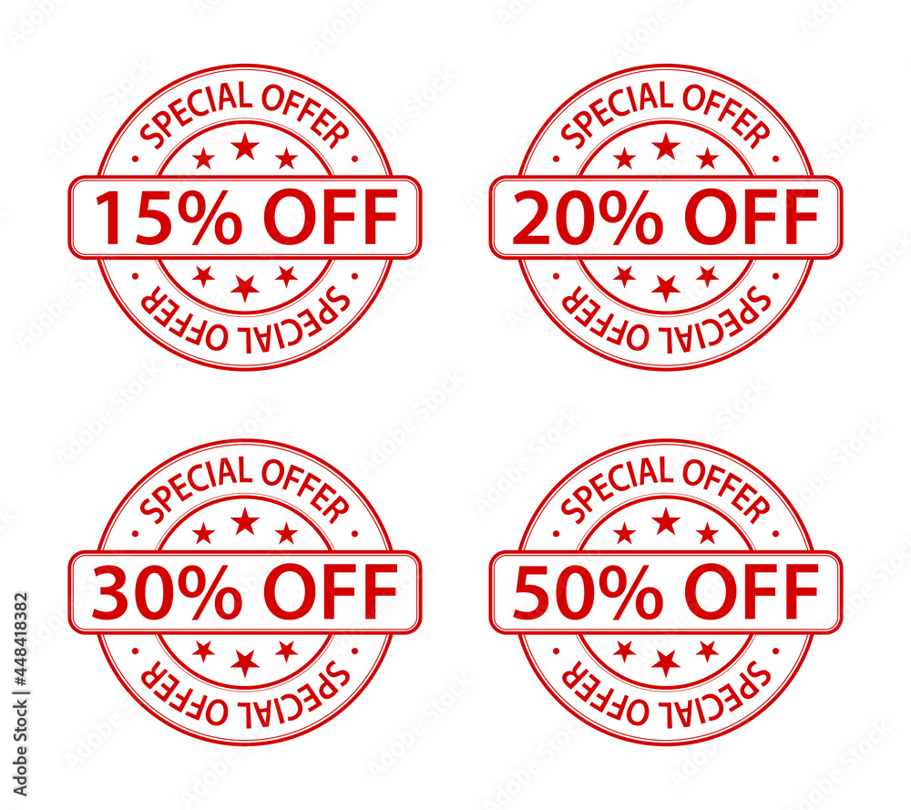 special offer sale stamp icon