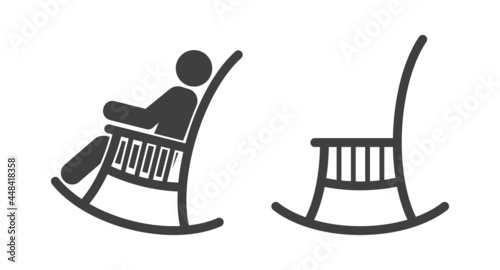 rock chair with person