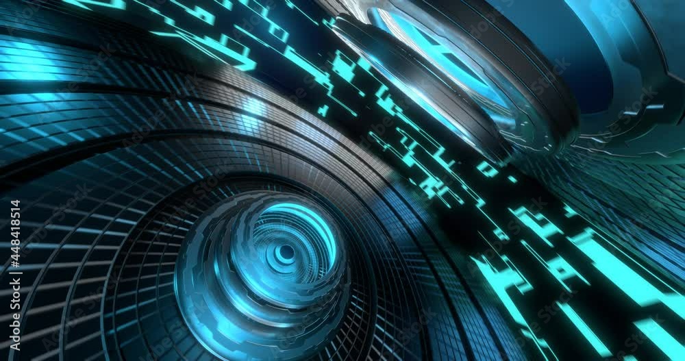 Rotating futuristic background.