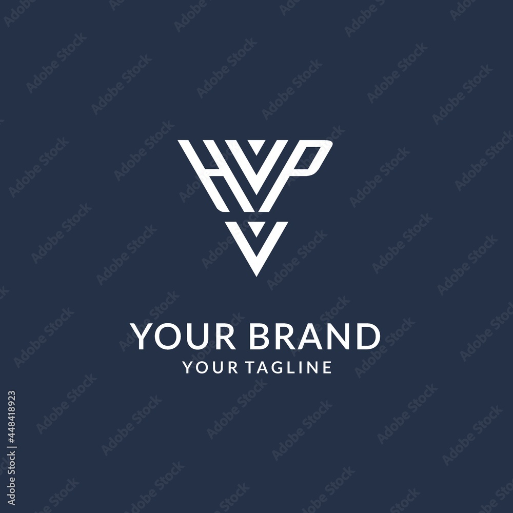 HP triangle monogram logo design ideas, creative initial letter logo ...