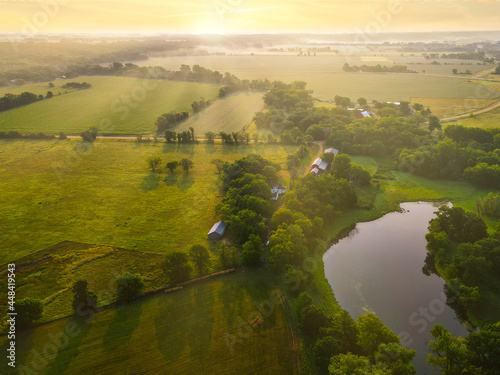 Canvas Print Minnesota Farmland Sunrise