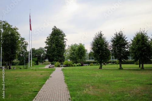 flag on the cemetery