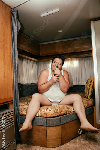 Poor man in a motor home 
