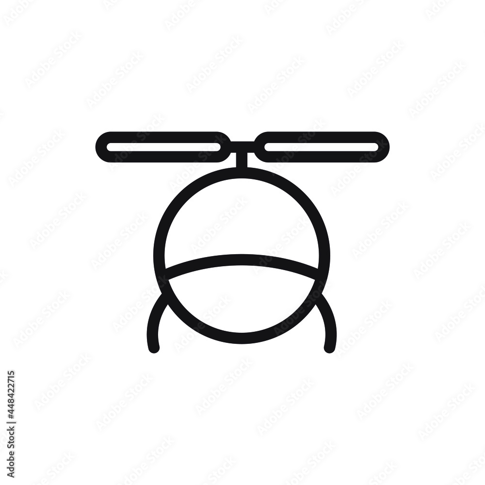 Helicopter thin line, outline icon on a white background. Travel related icon. EPS Vector Helicopter thin line, outline icon on a white background. Travel related icon. EPS Vector