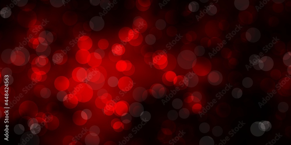 Dark Red vector background with bubbles. Dark Red vector background with bubbles.