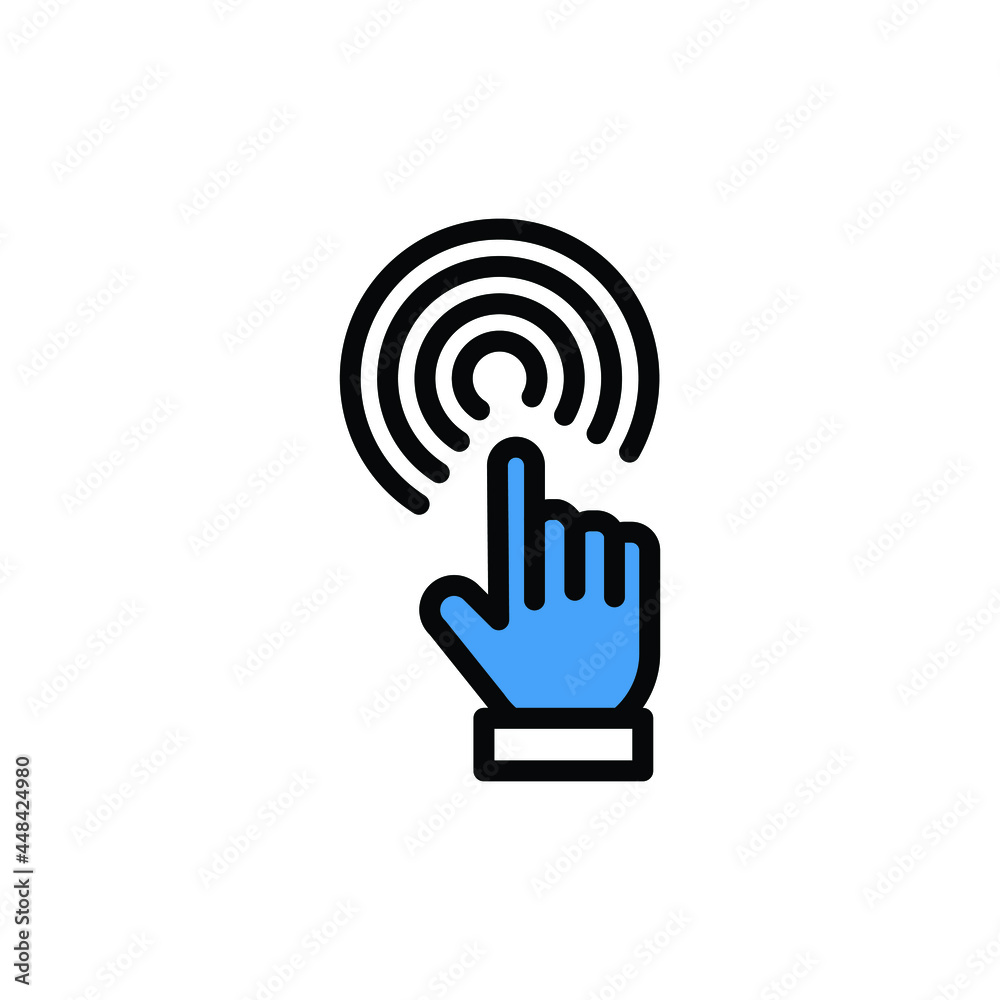 Cursor click. User interaction. computers and information technology related icon, web design and web development. Colored blue. Isolated on white background EPS Vector Cursor click. User interaction. computers and information technology related icon, web design and web development. Colored blue. Isolated on white background EPS Vector