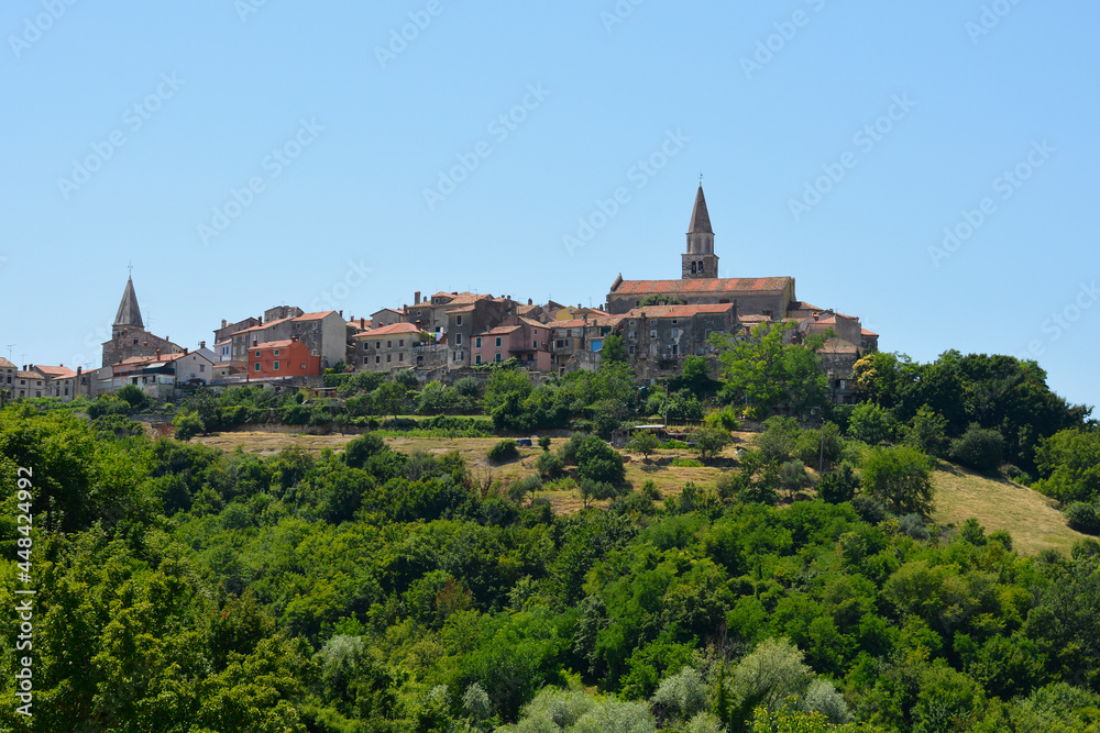 The historic medieval hill village of Buje in Istria, Croatia
